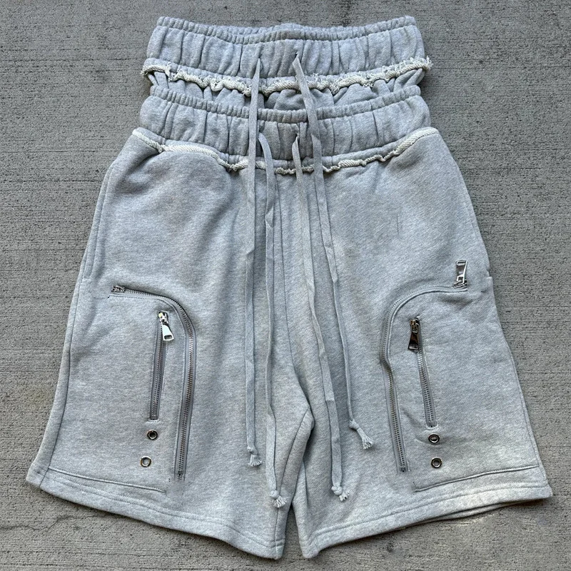 

Новые брюки Y2K 2026: Темный стиль, двойной пояс, имитация двухслойности, летние, американское ретро, уличная мода, повседневные свободные брюки