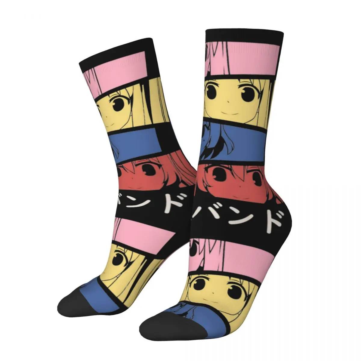 Funny Bocchi The Rock! Anime Manga Skateboard Socks Polyester Middle Tube Socks for Women Men Breathable