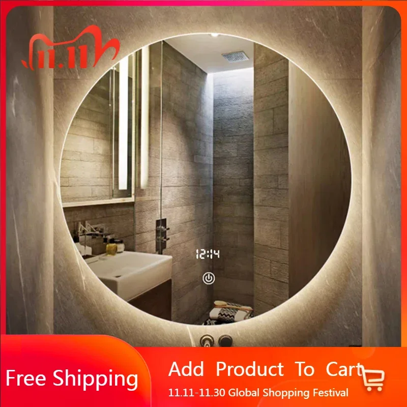 귀여운 화장품 거울 휴대용 사용자 정의 원형 미적 북유럽 럭셔리 거울 교수형 욕실 현대 Espelhos 홈 장식