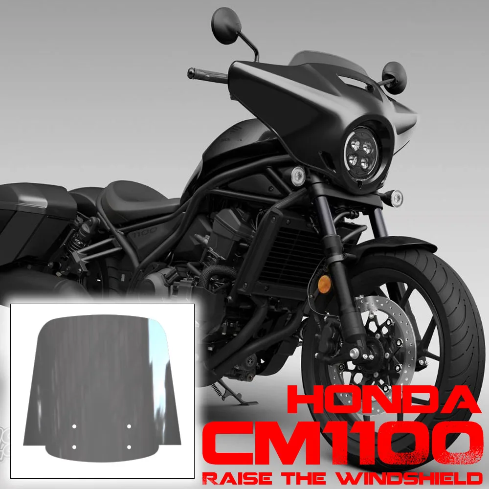 

FOR HONDA CM1100 Raise The Windshield CMX1100 Front Windshield HONDA REBEL Raise The Windshield Modified Windshield Accessories