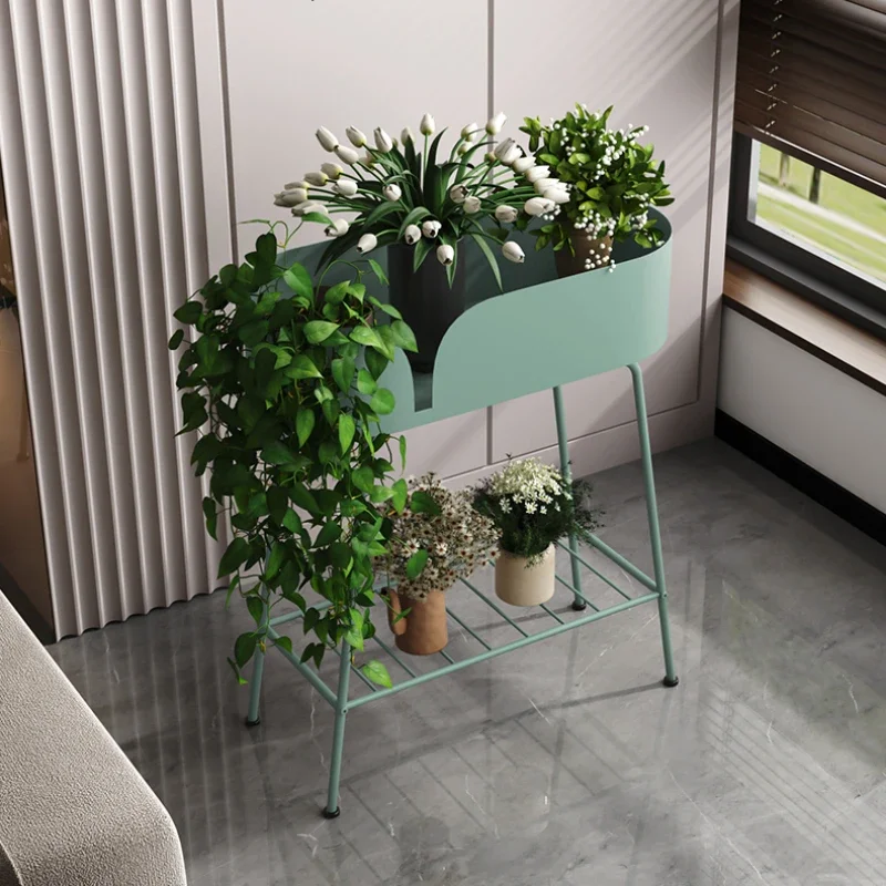 New Balcony Succulent Flower Plant Indoor Storage Floor Living Room Green Radish Rack