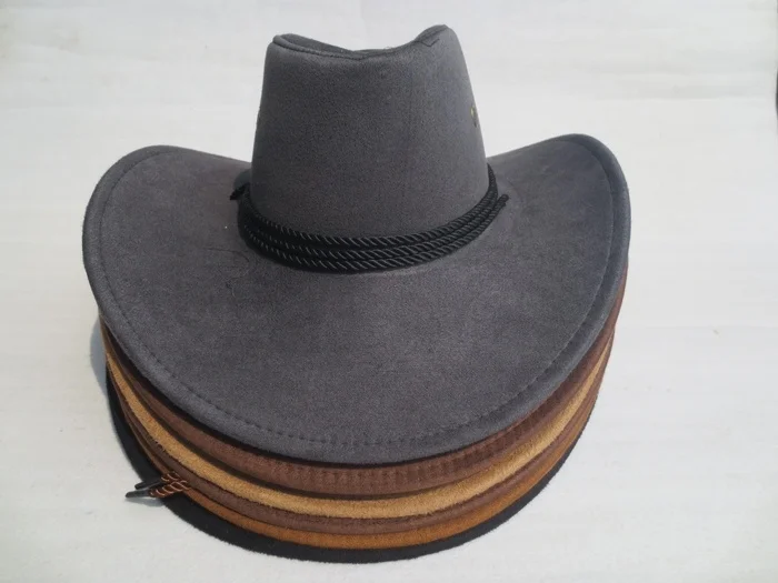 Cowboy Hat Faux Leather Men and Women Travel Caps Fashion Western Hats Chapeu Cowboy Sun Hat