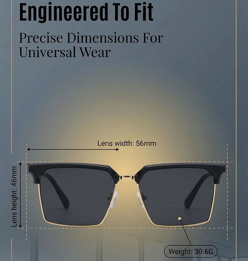 2026 Luxuriöse Übergroße Quadratische Sonnenbrille für Herren Y2K Punk Designer Futuristische Vintage Outdoor-Sonnenbrille für Männer Fahrbrille Eyewear – Detail 9