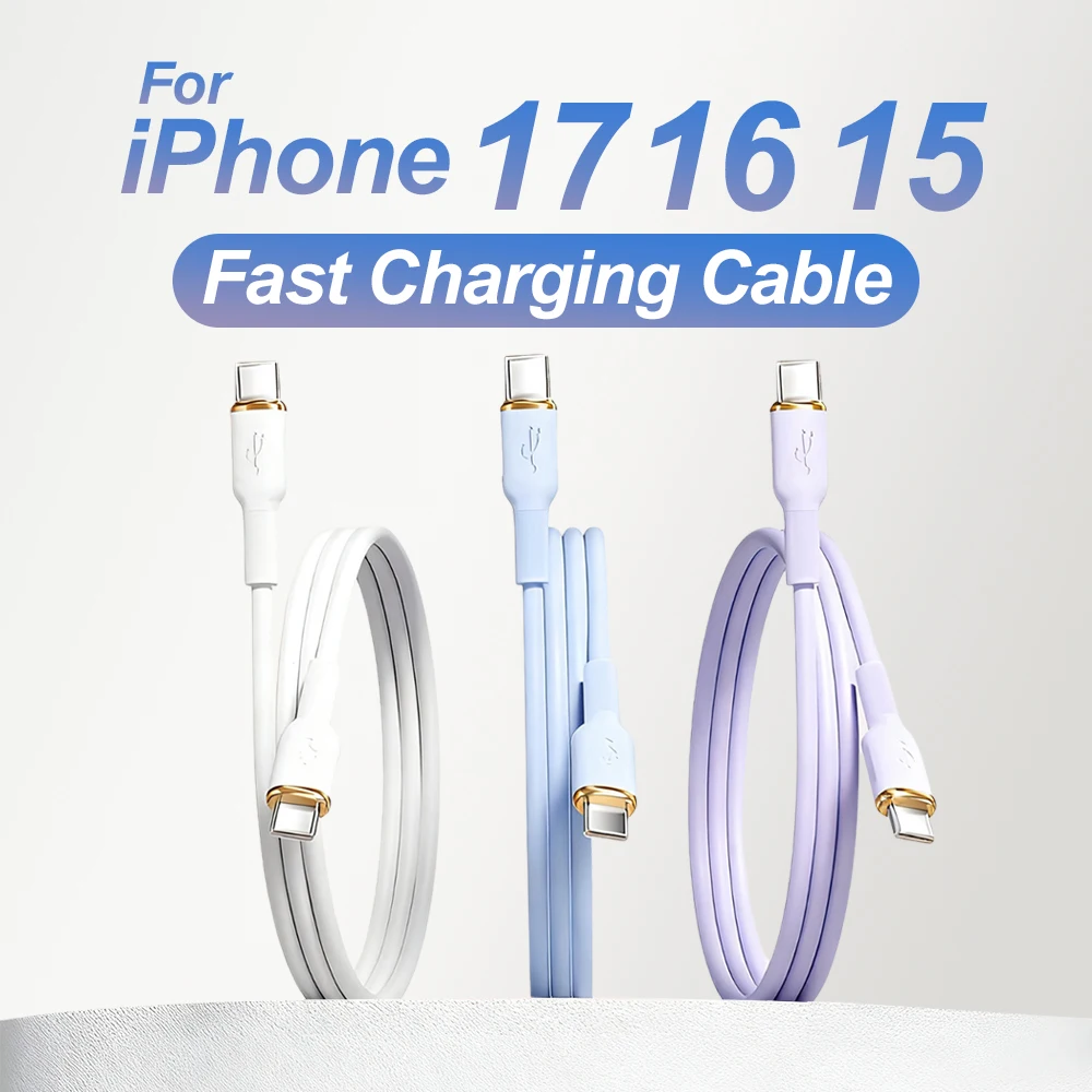 

Type C 25W Fast charging cable for iPhone 17 16 15 Pro Max Air USB C to USB C Quick Charger Data Line For Samsung Huawei Xiaomi