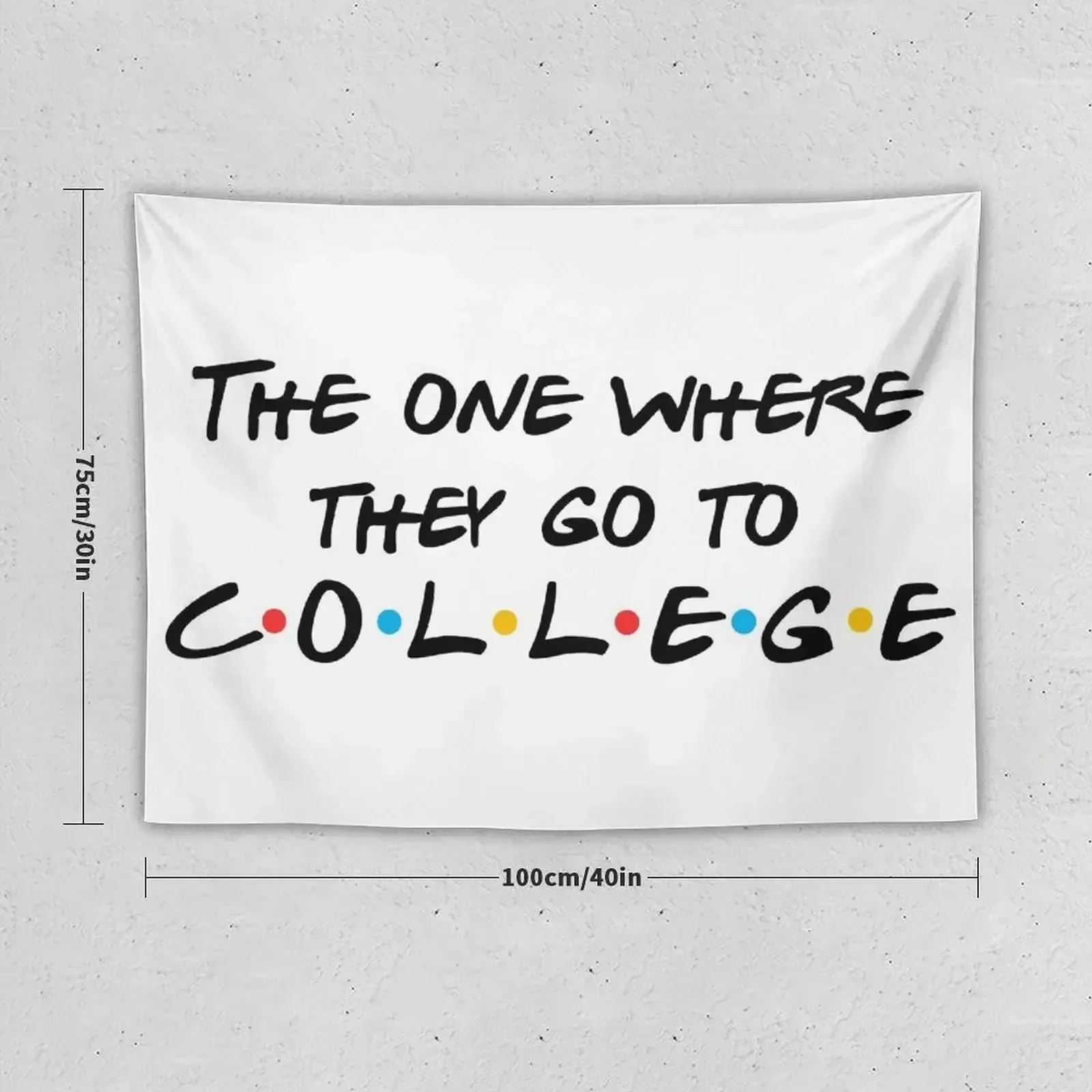 THE ONE WHERE THEY GO TO COLLEGE Tapestry Outdoor Decoration Bathroom Decor Tapestry