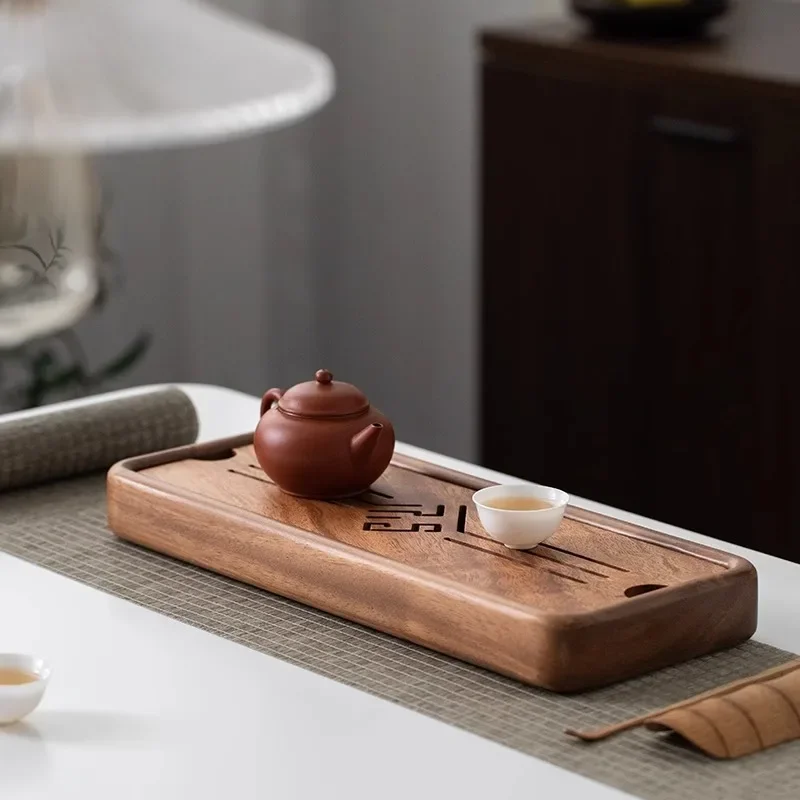 

Simple Modern Rectangle Tea Tray Kung Fu New Chinese Style Ceremony Office Tea Tray Unique Bandeja Madera Lounge Suite Furniture