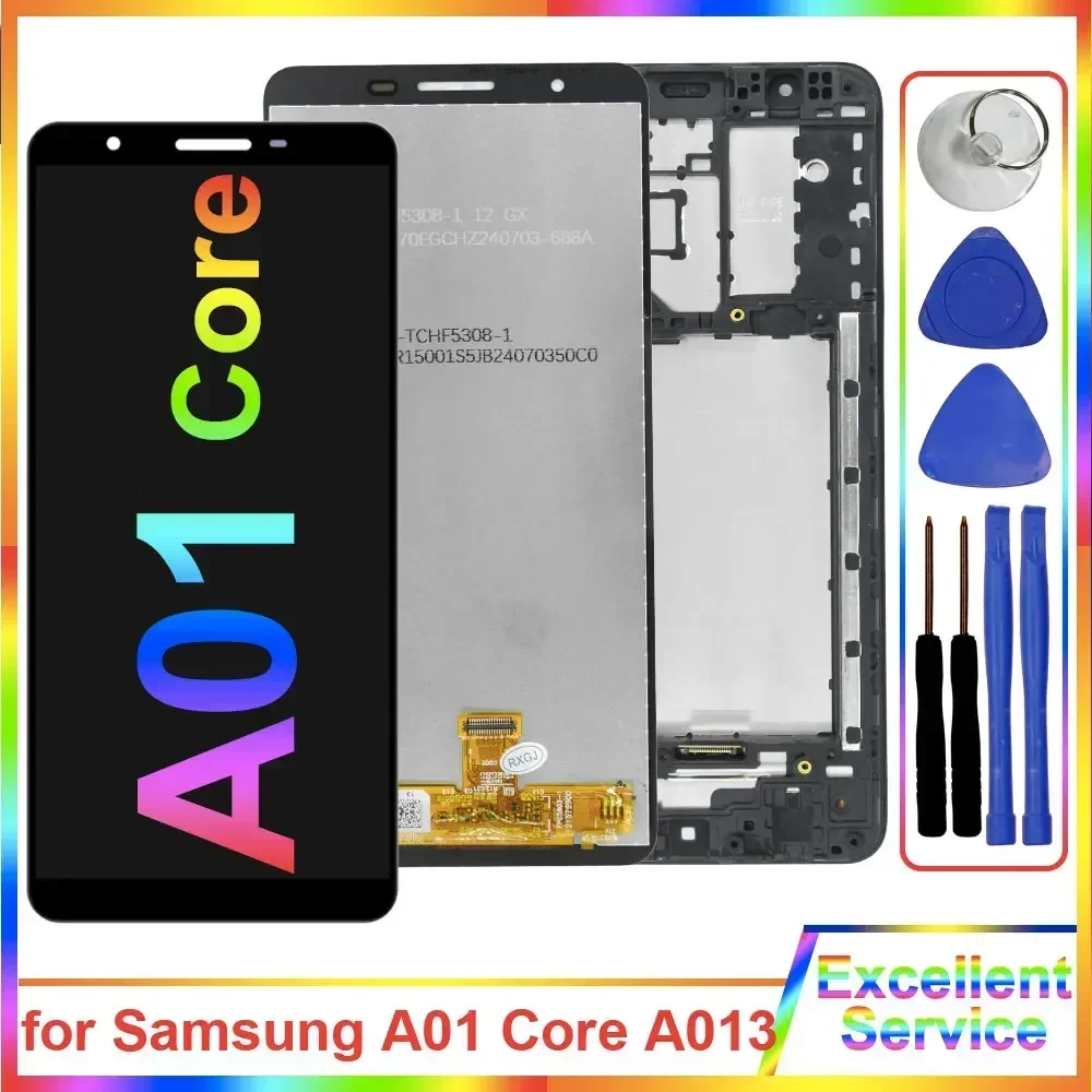 

New Tested LCD for Samsung Galaxy A01 Core LCD Display A013F Touch Screen Digitizer Replacemnet for Samsung A013 A013G A013M LCD