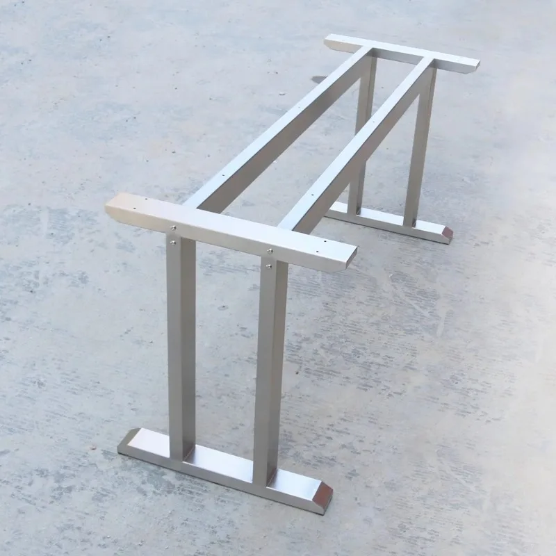 

Stainless steel table foot large desk solid wood large board bracket legs dining table computer desktop table rack load-bearing