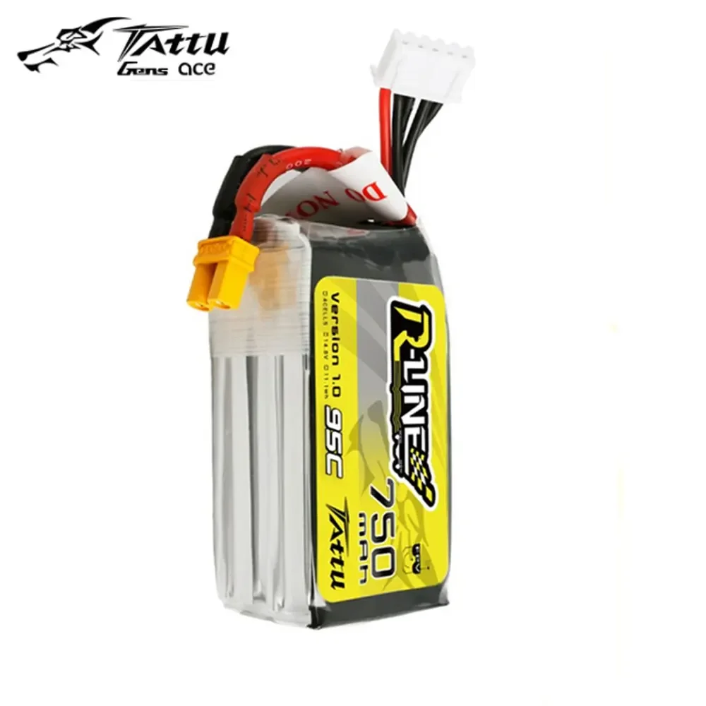 Tattu R-Line 1.0 LiPo 750mAh 11.1V 14.8V 95C 3S 4S1P Lipo Battery Pack With XT30 Plug for RC FPV Racing Drone Quadcopter