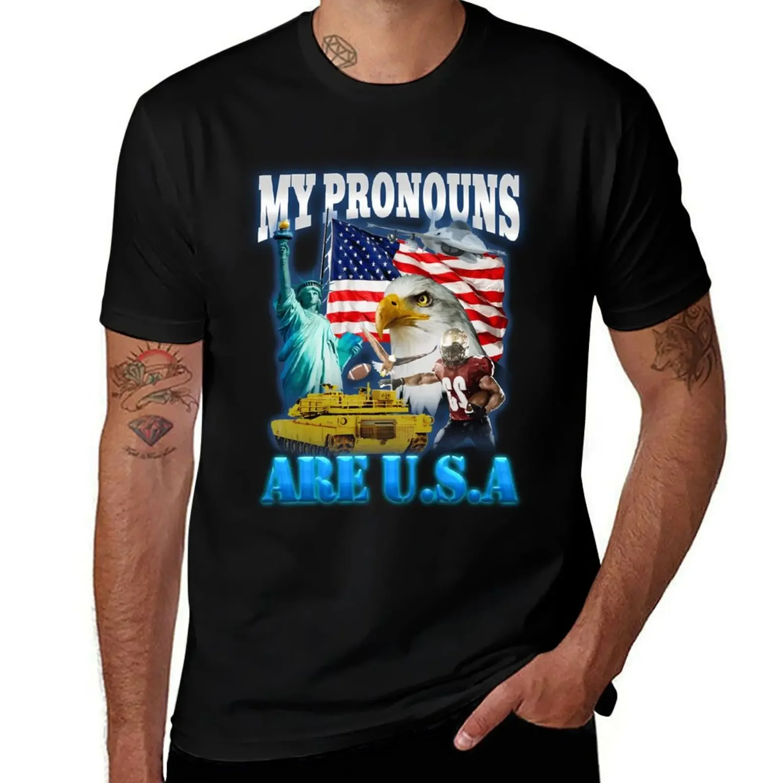 

My Pronouns Are Usa T-Shirt blacks boys whites baggy shirts funny t shirts for men
