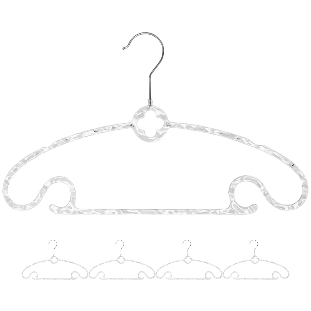 

5Pcs Acrylic Clothes Hangers Traceless Nonslip Wide Shoulder Design Suitable for Clothes Drying Coat Hangers Skirt Pants Hanging