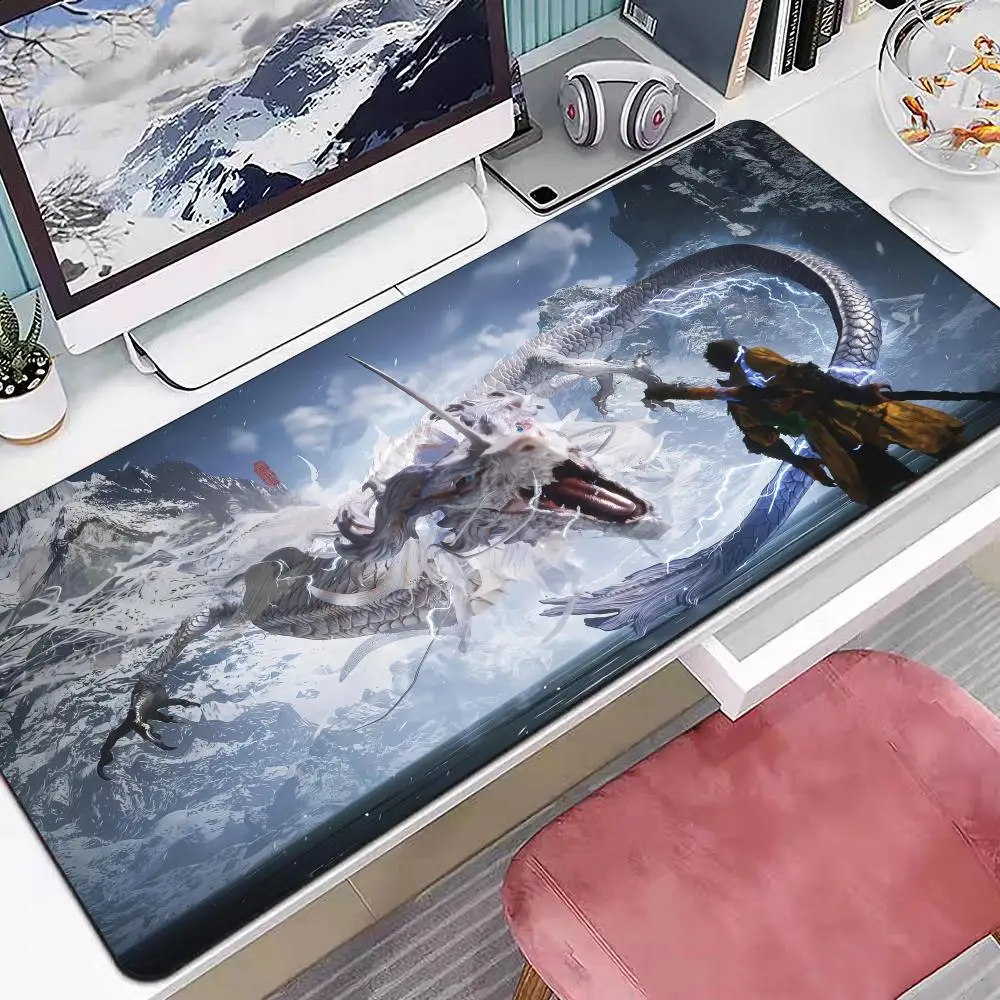 

B-black-myth-wukong коврик для мыши разных размеров, большой квадратный коврик для компьютерной офисной игры, настольные коврики, резиновые противоскользящие коврики для мыши