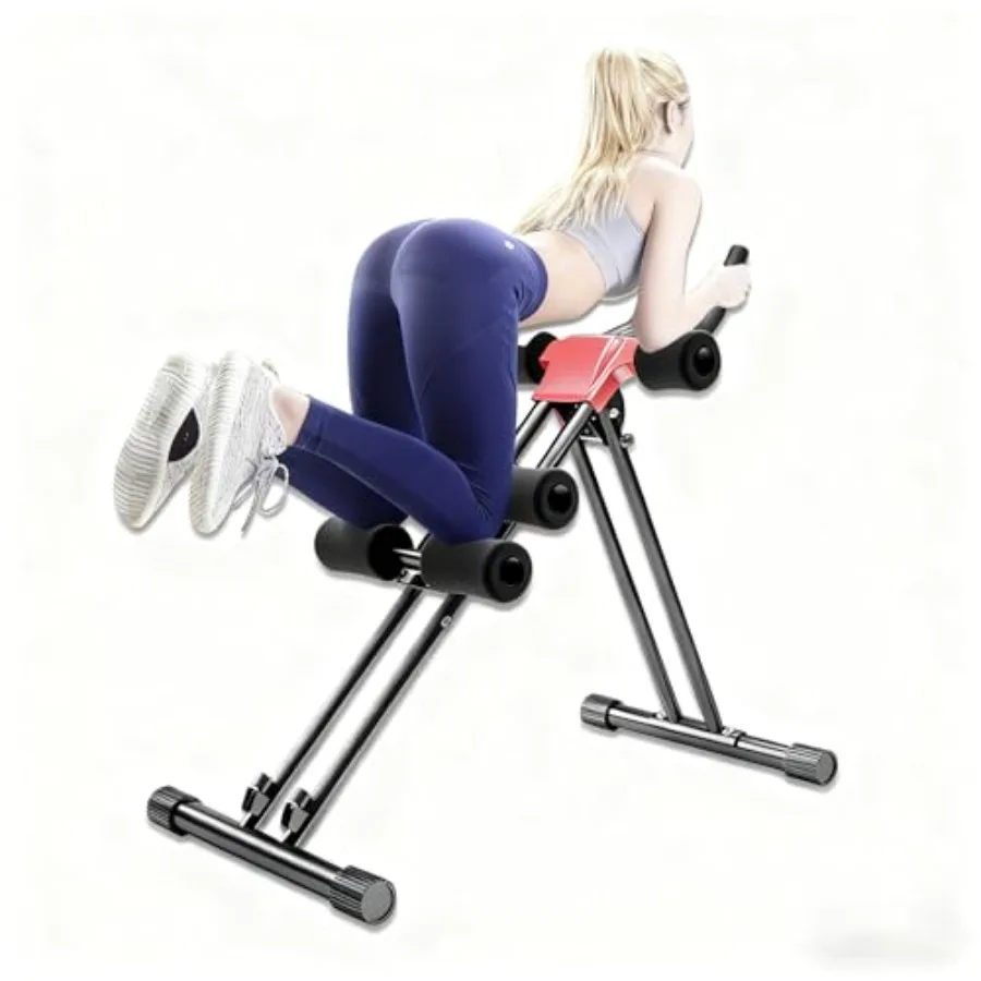 Home gym rowing and ab machine 4-in-1, steel frame, black, foldable multi-functional design with 270 lbs capacity