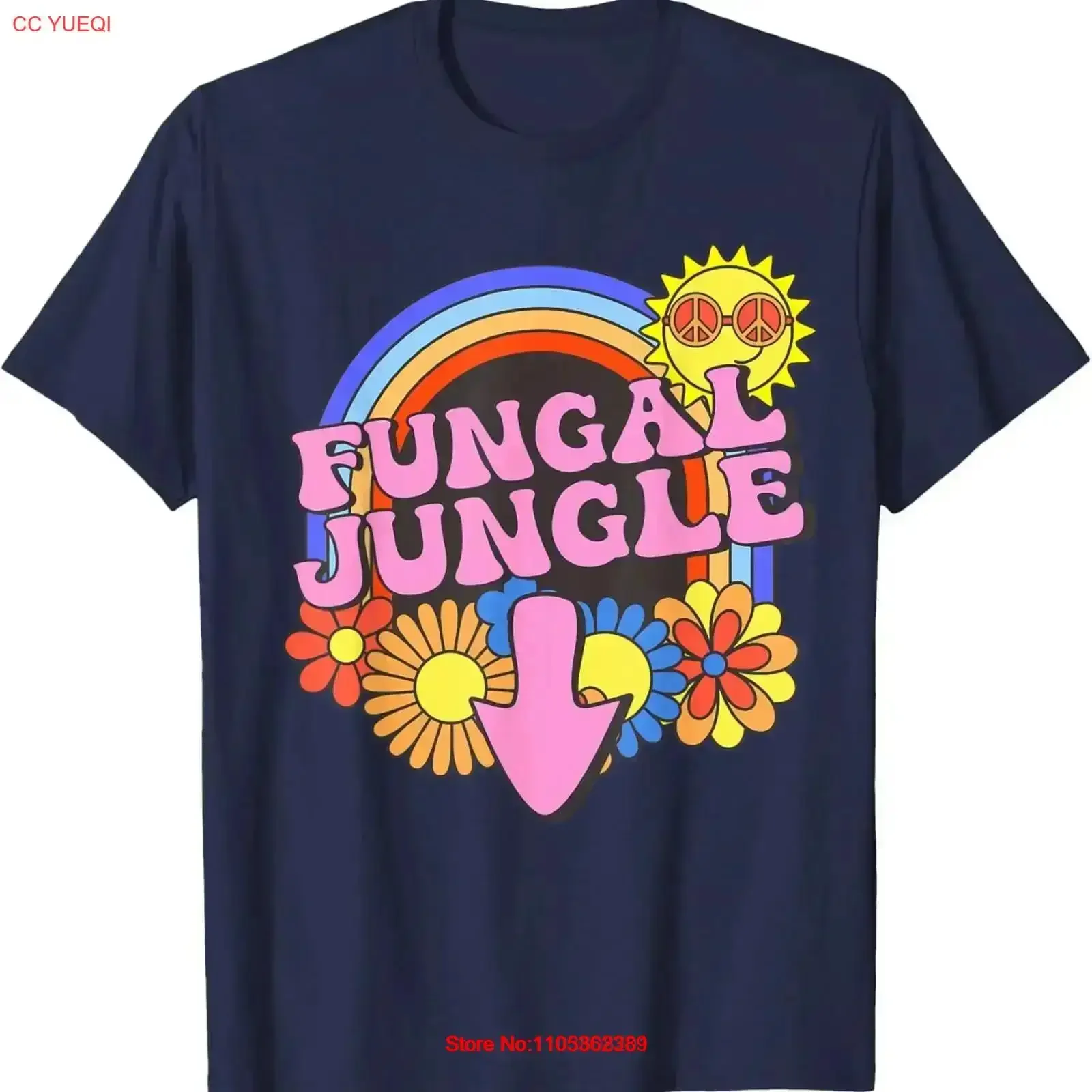 Inappropriate Fungal Jungle Embarrassing Adult Humor T-Shirt im Vintage-Stil, gewaschen, stilvoll, weich, dehnbar, atmungsaktiv, leicht vintage