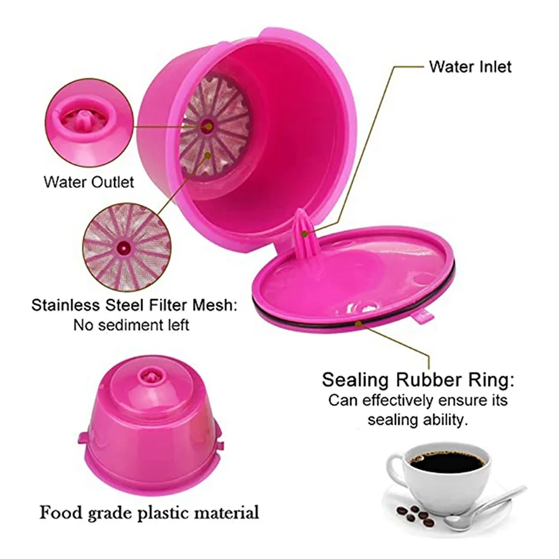 A008 แคปซูลกาแฟแบบกรอง ถ้วยกรองแบบเติมได้ ใช้ซ้ำได้