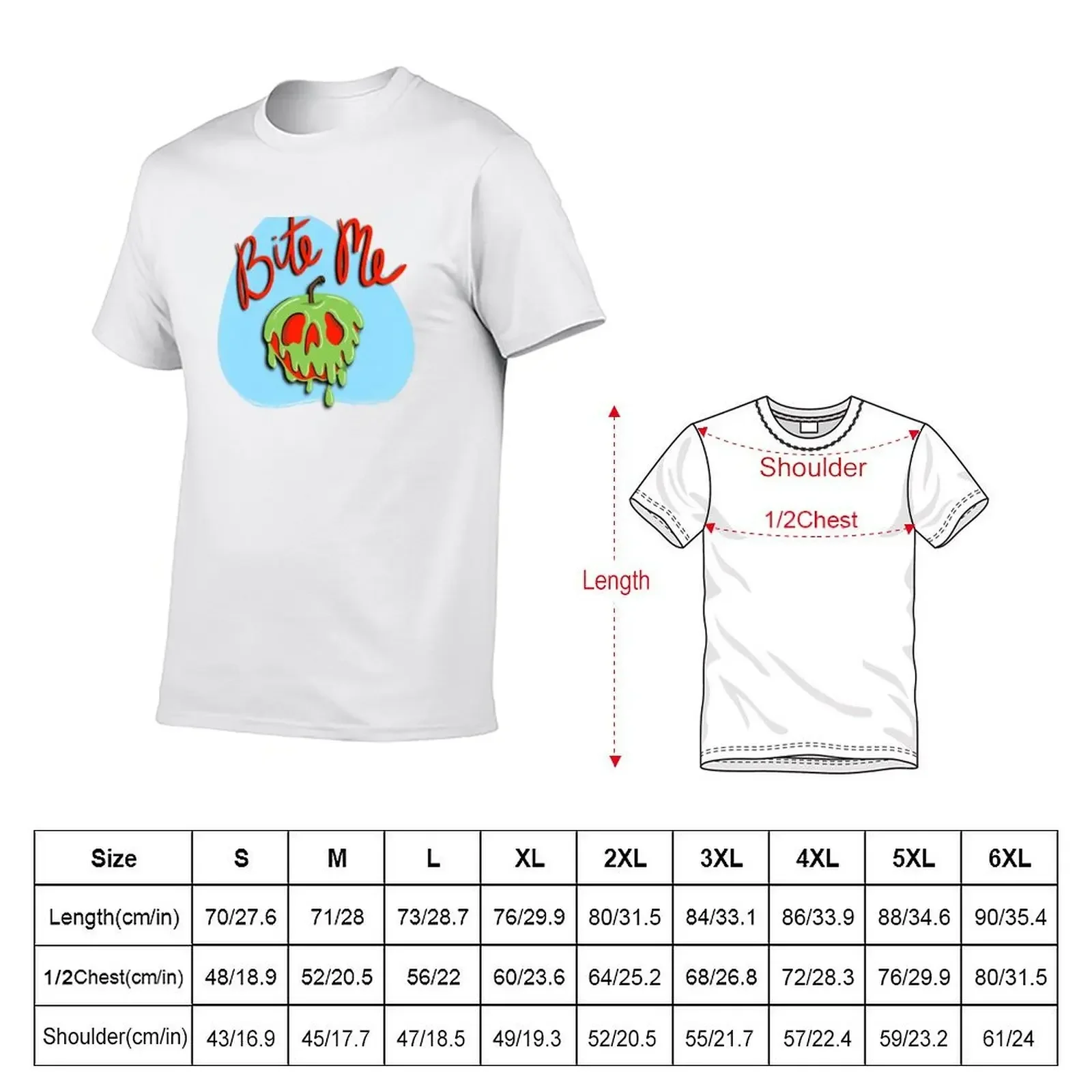 Bite me - Poison Apple T-Shirt anime clothes vintage anime shirt anime figures plus sizes tee shirts for men