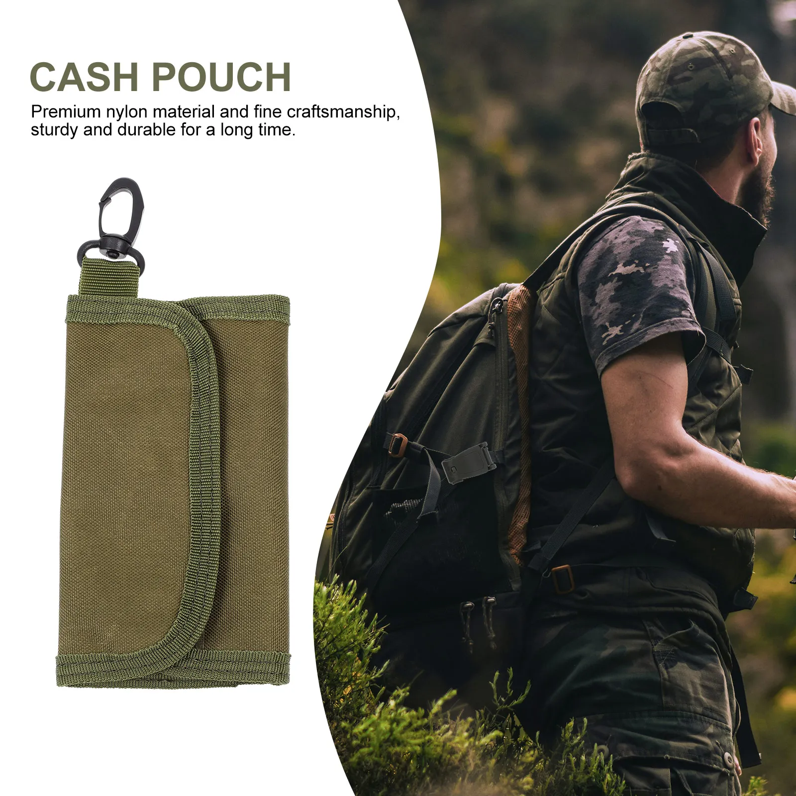 

Outdoor Storage Bag Premium Nylon Pouch Durable Portable Key Holder For Travel Use Lightweight Large Capacity Door