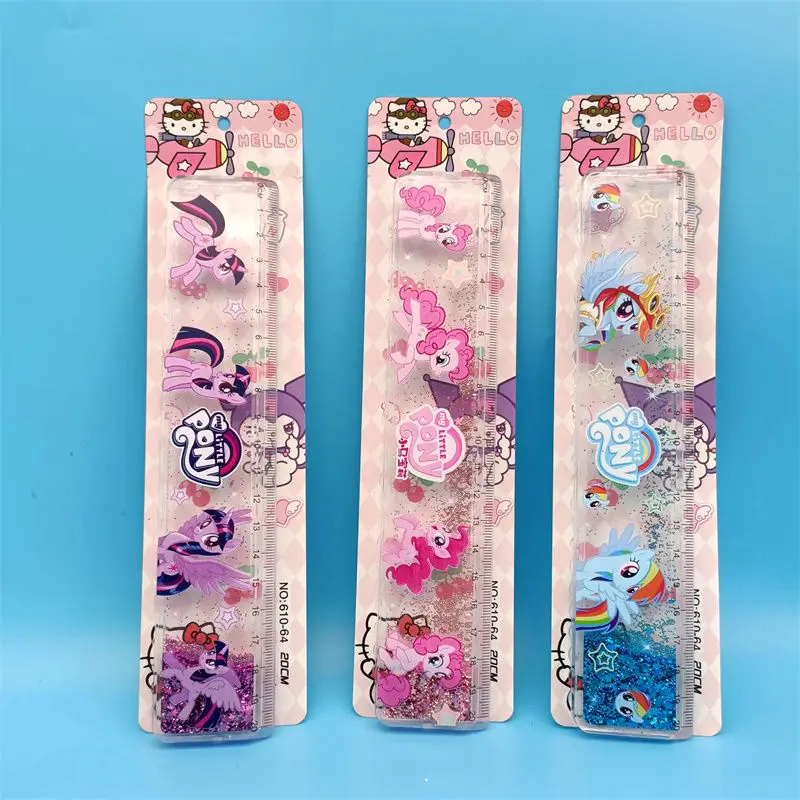 My Little Pony Animation Twilight Sparkle Pinkie Pie Cartoon Kawaii Quicksand Ruler Creative Student Stress Reduction Ruler Gift