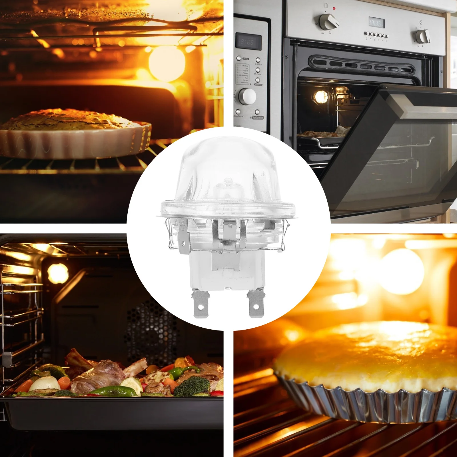 

Heat Resistant Oven Lamp Holder Socket Adapter for Commercial Electric Baking Oven Replacement Light Bulbs Bulb Socket Adapter