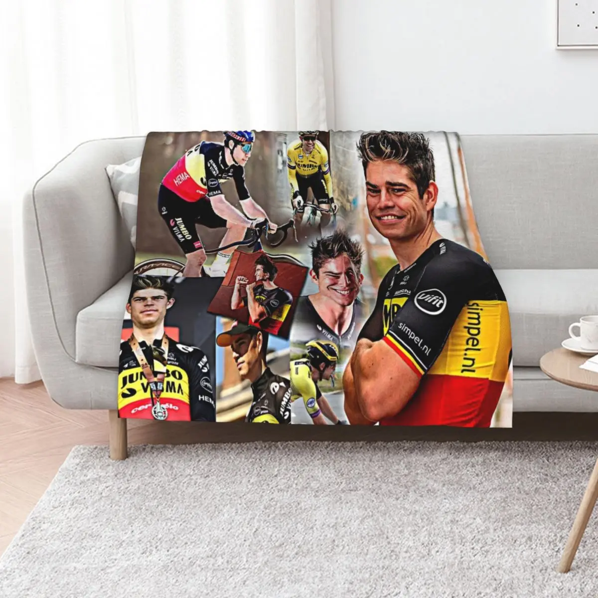 

wout van aert Throw Blanket blankets and throws Thermal Furry Thin Blankets