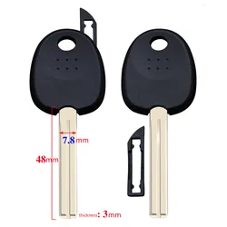 10pcs/lot Car Key Case Shell For Kia Rio 3 Soul Sportage Hyundai Verna I30 IX25 IX35 Uncut Blade