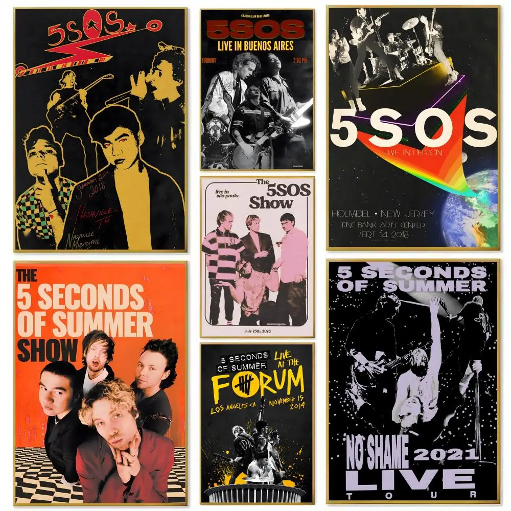 5 S-Seconds Of S-Summer S-SOS Poster Paper Print Home Living Room Bedroom Entrance Bar Cafe Art Painting Decoration