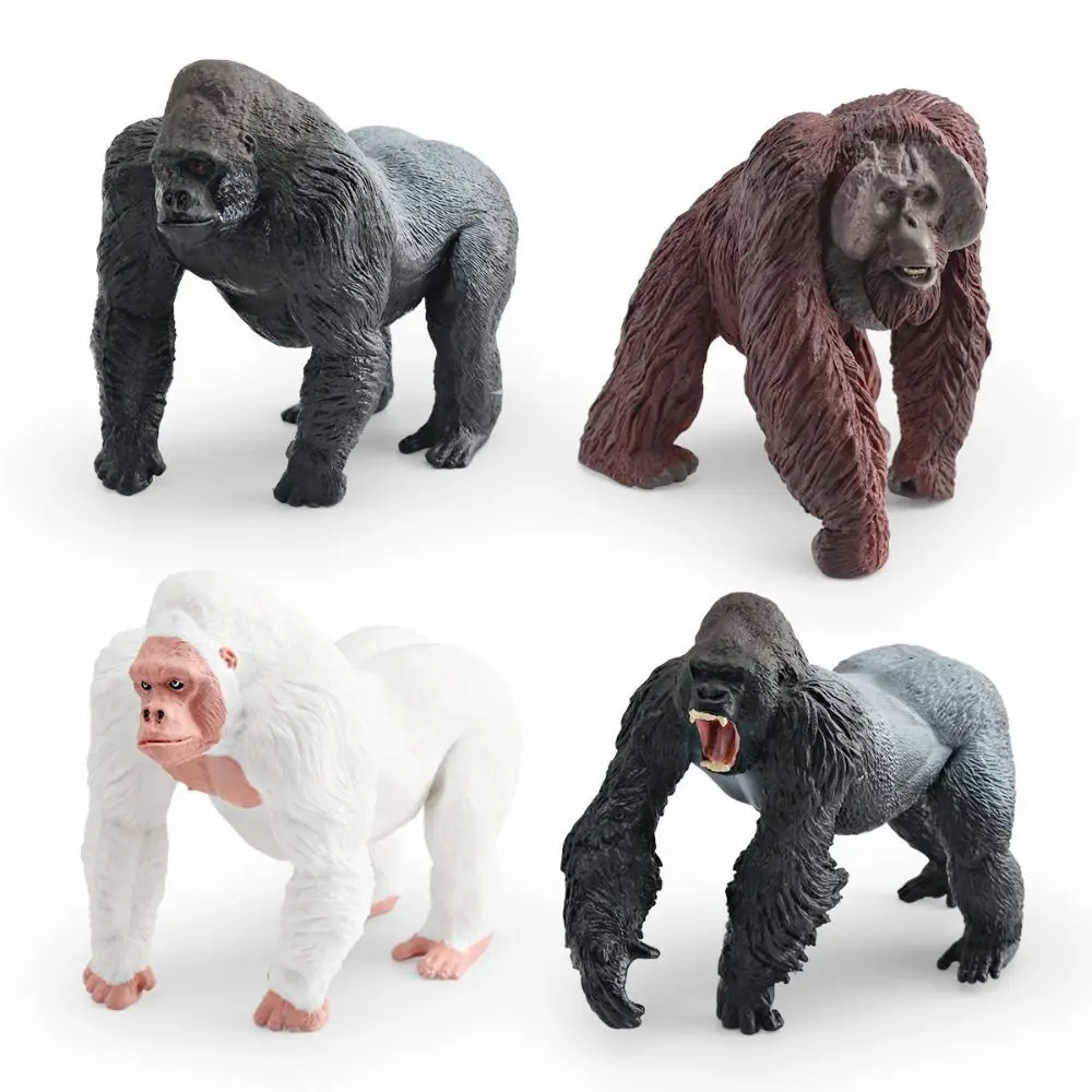 PVC Simulated Solid Animal Model Realistic Handmad Simulation Gorilla Animal Toy Statue Funny Doll Chimpanzee Action Figure