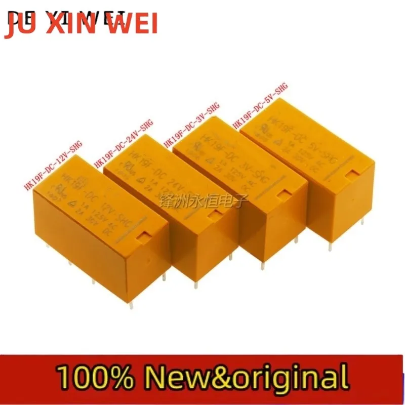 5PCS/Lot  Signal Relay  HK19F-DC 3 5 6 9 12 24 V-SHG  3V 5V 6V 9V 12V 24V  8PIN 2A  2 Open 2 Closed  4078