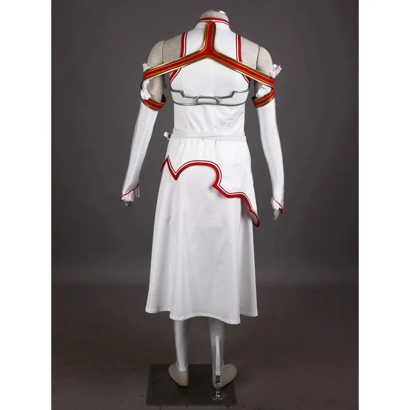 qq681Anime Cos Sword Art Online Yuki Yuuki Asuna Conjuntos de fantasias cosplay terno