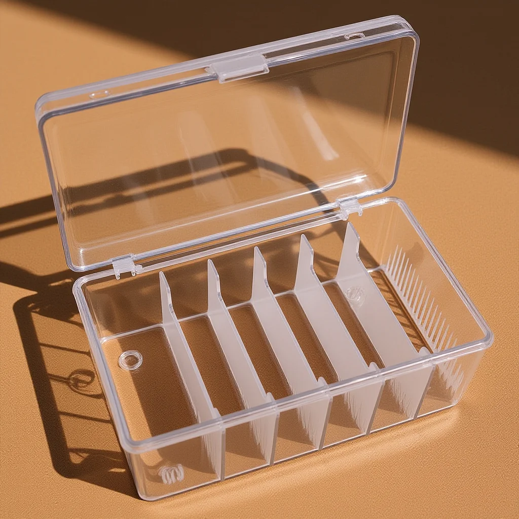 

Eyelash Storage Box Acrylic Makeup Organizer Portable Lash Extension Tools Holder for Home Travel Use
