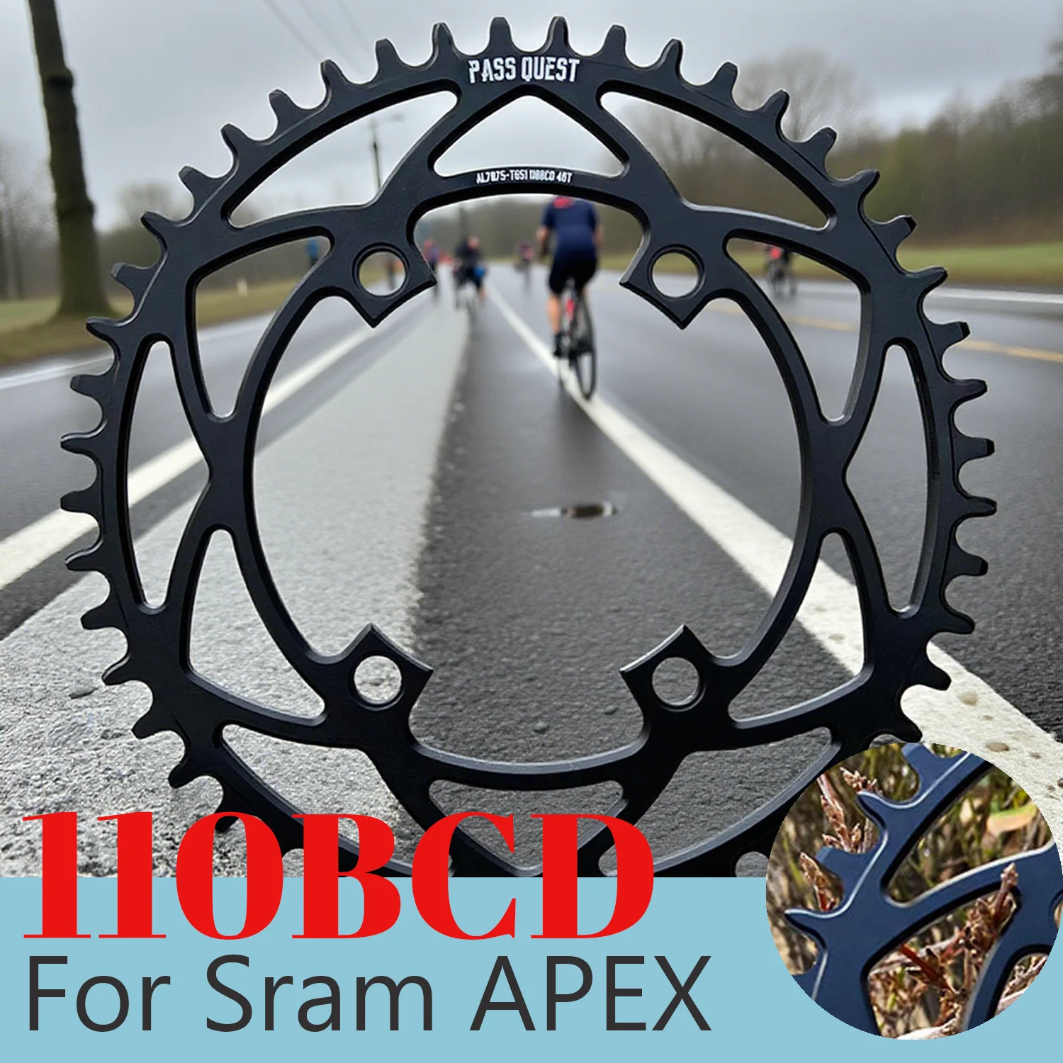 

110 Bcd 4 болта звездочки узкая широкая для Sram Apex 36 38 40 42 44 46 48 50 52 зубца Коронка 1x звездочка 9s 10s 11s 12s звездочка
