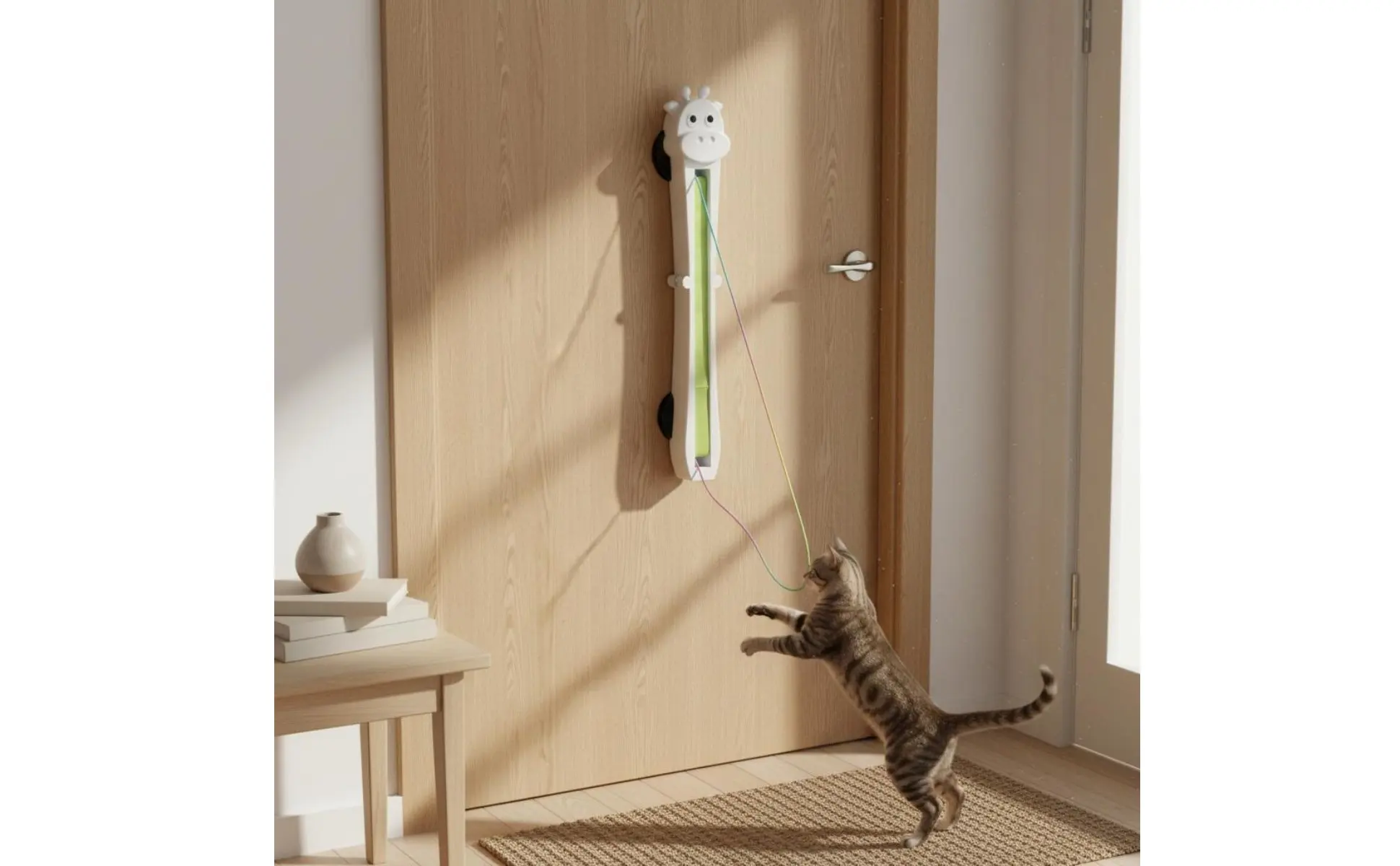 Automatic Flying Rope Cat Toy Easy-Mount Installation Electronic Cat String Toy Pet Supplies Promotes Exercise Relieves Boredom