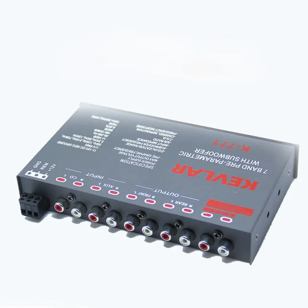 Professional 7 Band  Pre-Parametric with Subwoofer Car Equalizer Car Audio EQ Tuning Crossover Car Equalizer