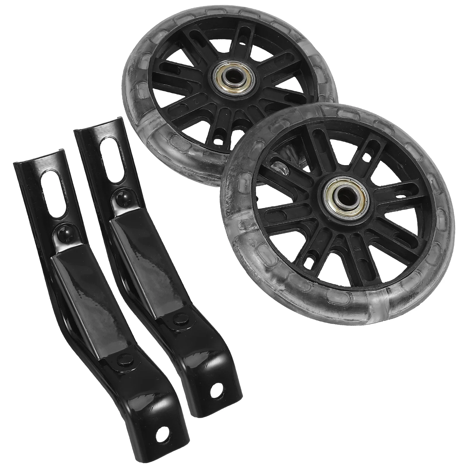 

2 Pcs Auxiliary Wheel Protective Training Cycling Wheels Bike Stabilizer Balance Flashing Bracket Kids High Strength Material