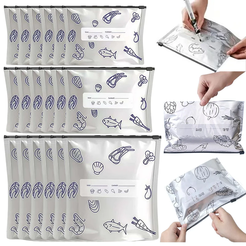 Bulk 48 Units Silver Kitchen Storage Bags – Aluminum Foil Pouches with Sealing Zippers, for Meal Prep Packaging Supplies TMZ