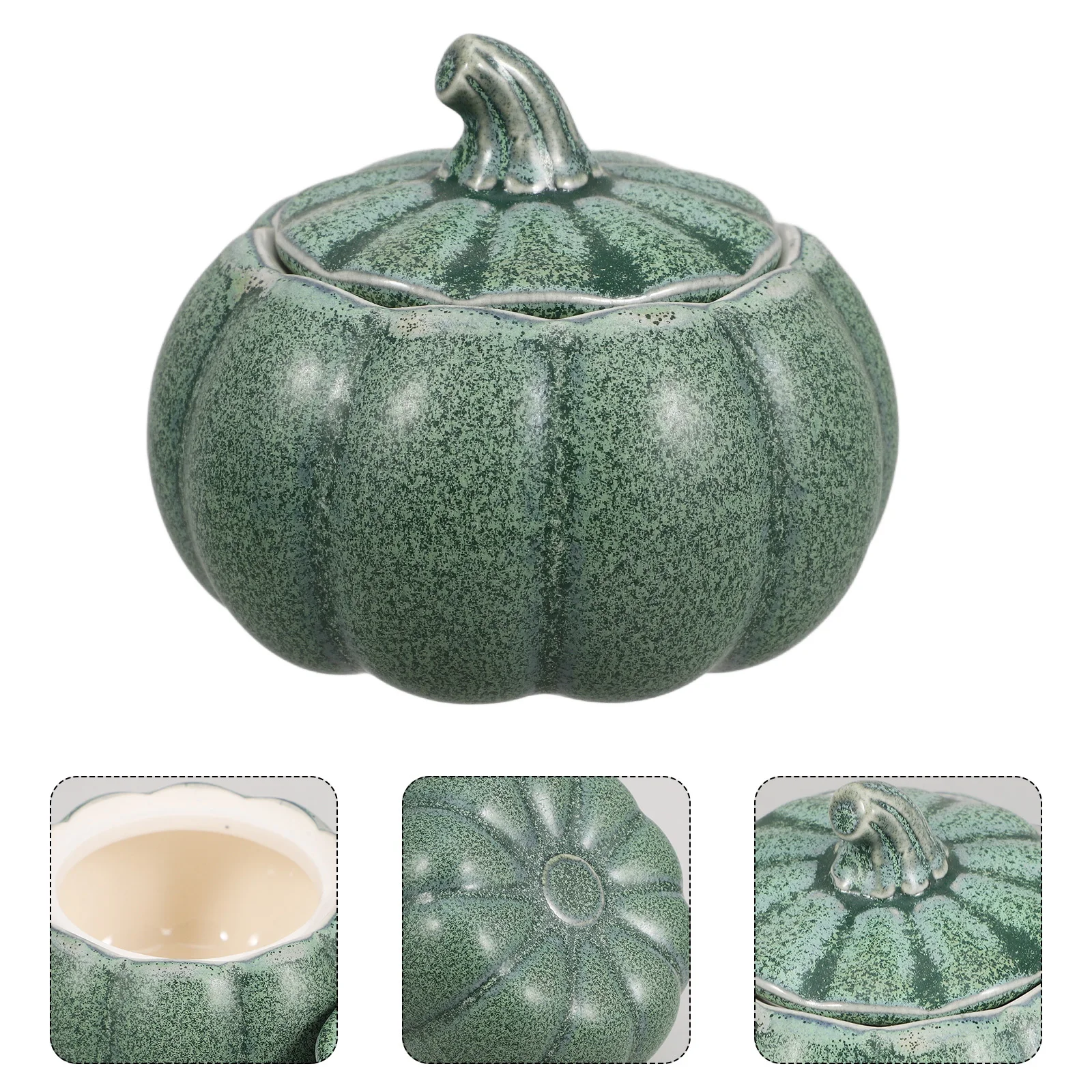 

Керамическая миска для тыквы с крышкой, горшок для тушения риса на пару, контейнер для супа для пудинга, соли, сахара, креативный декор для кухонных гаджетов