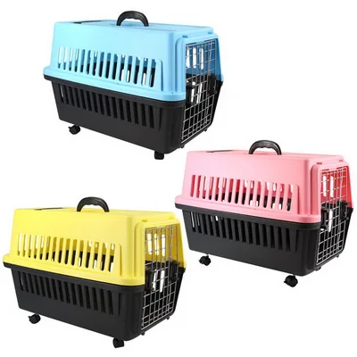 

Most popular Plastic Small Pet travel cage cat and dog outdoor pet cages carrier