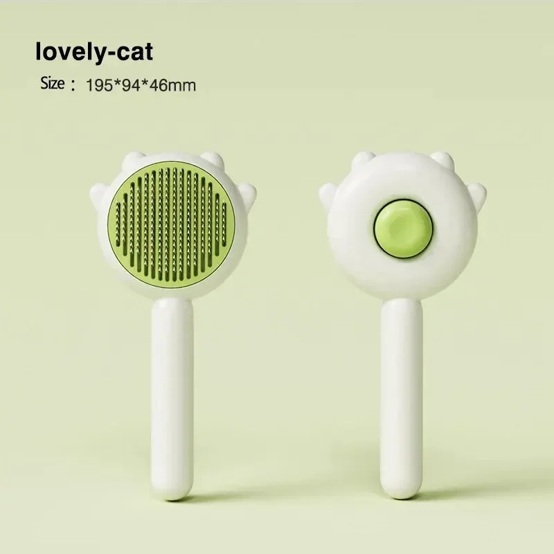 Pet Comb One-Key Hair Removal Cleaning Brush Magic Massage Grooming The Cat Hair Brush Is Easy To Carry And Clean