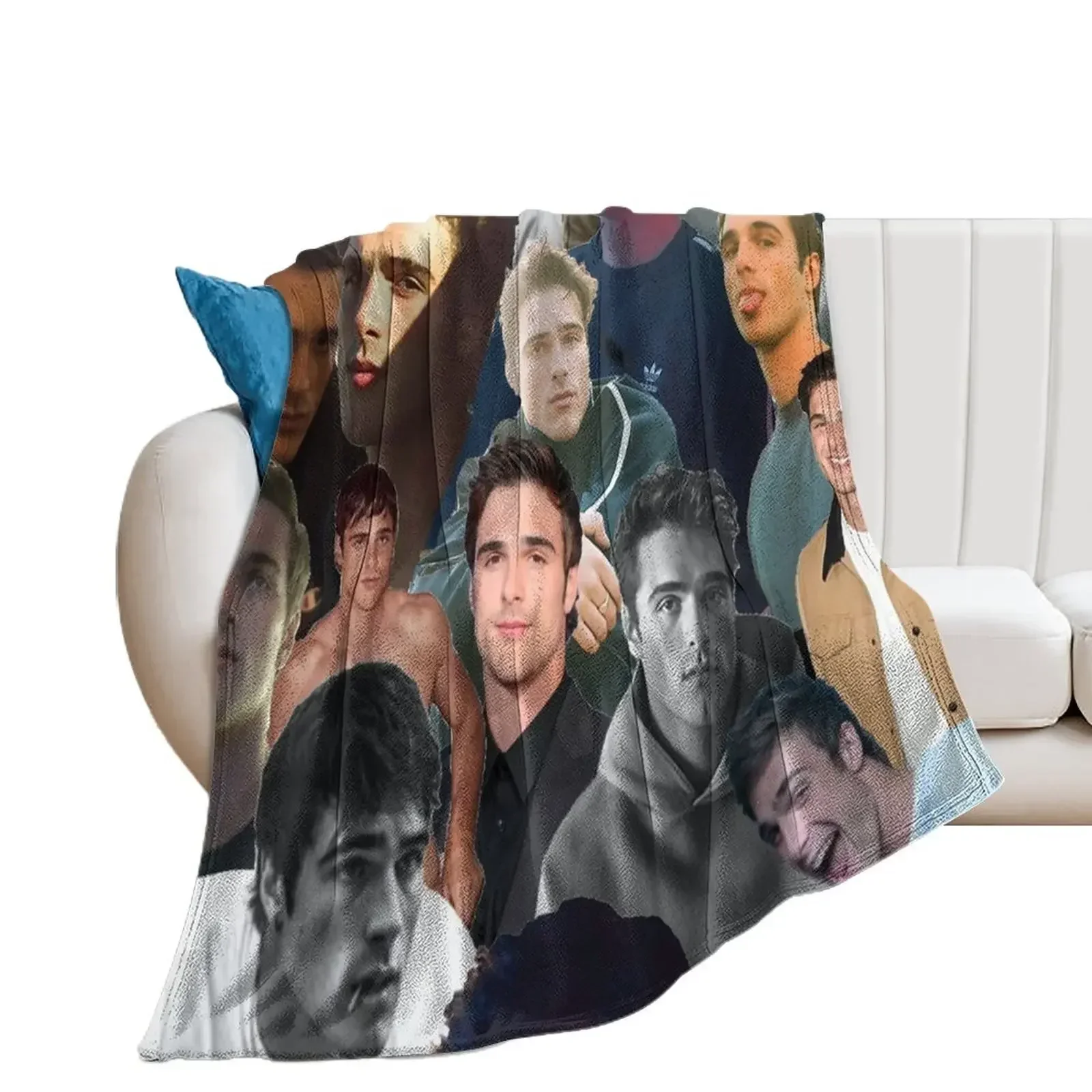 

jacob elordi collage Throw Blanket wednesday Sleeping Bag Designers Bed linens Blankets