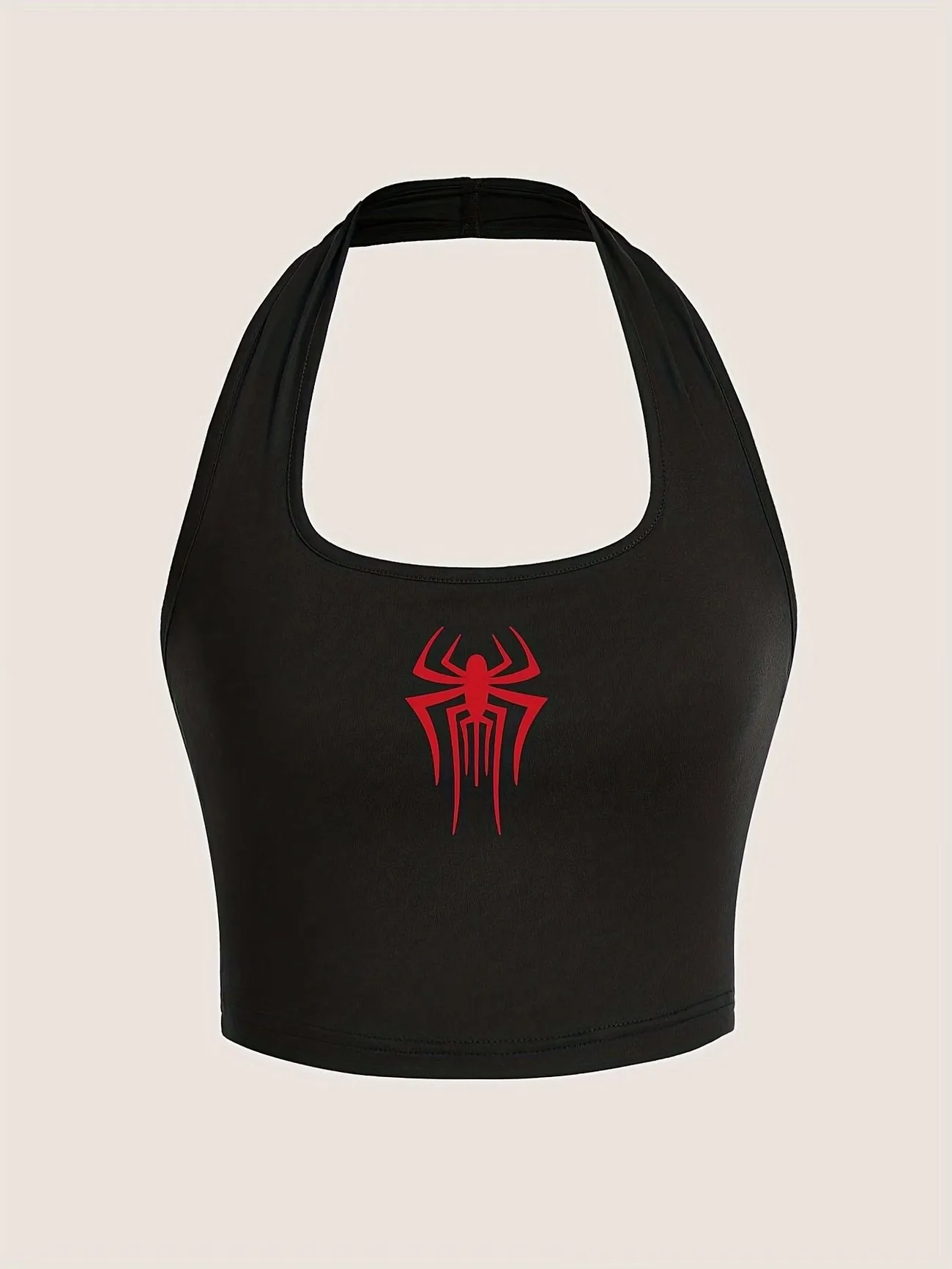 Hip Hop Fashion Halter Neck Tops Spider Sexy Women Summer Halter Top Y2k Sleeveless Tanks Chic Vest Shirt Tank Top Girls Woman