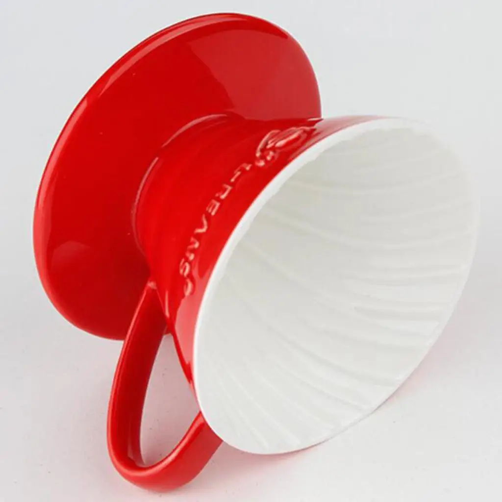 Eco-friendly Ceramic Coffee Dripper Manual Pour over Filter Cup Reusable Espresso Maker for Home Office and Coffee Shop