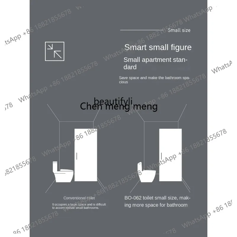 new ZqToilet Bowl Household Mute Siphon Pumping, Water-Saving, Small Apartment Bathroomss 26