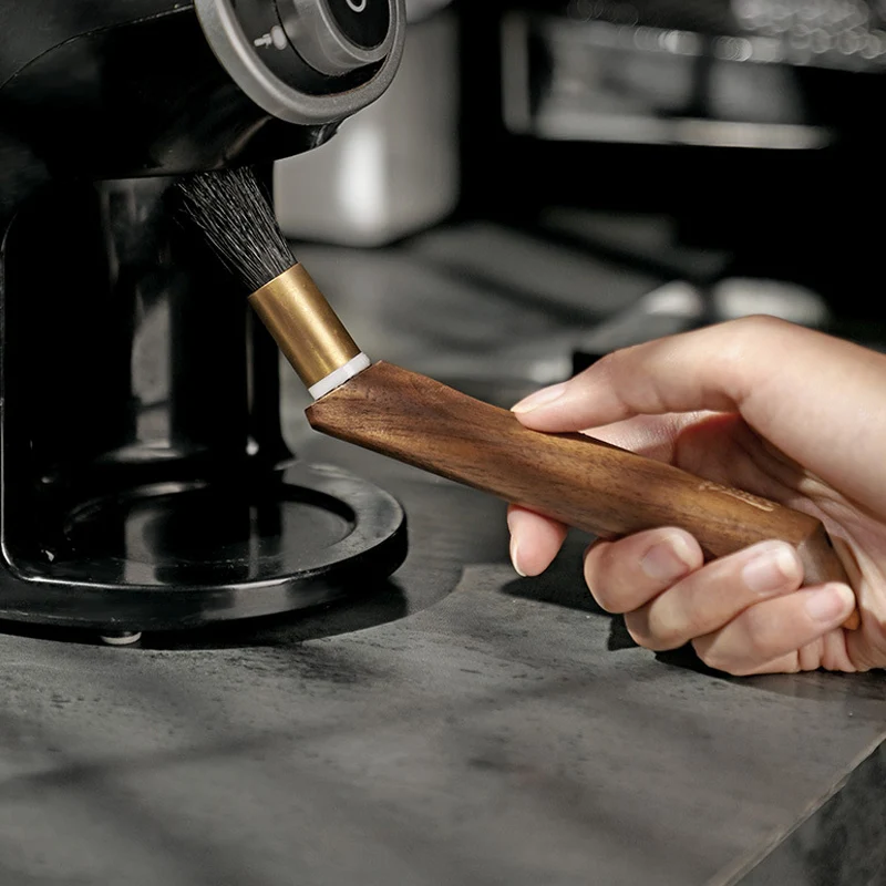 Coffee Portafilter Cleaning Brush Espresso Grinder Machine Accessories Soft/hard Wood Dusting Cleaners Espresso Cup Coffee Spoon