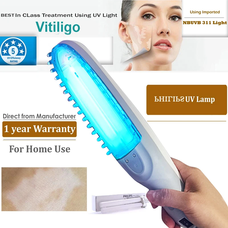 ครัวเรือน 311nm แคบ UVB Phototherapy อุปกรณ์ Vitiligo Therapy โคมไฟโรคสะเก็ดเงินโรคผิวหนัง Treatment อุปกรณ์