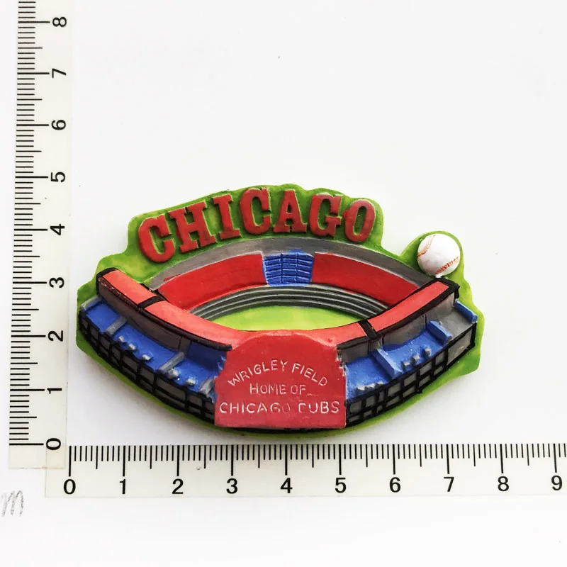 Creative Chicago Baseball Stadium Fridge Magnet Creative Decoration Crafts Travel Souvenir Message Post