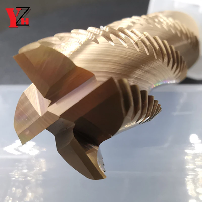 HRC55 Roughing End Mill 4 Flute CNC For Steel Metal Roughing Machining 4mm 5mm 6mm 8mm 10mm 12mm 14mm 16mm 18mm 20mm