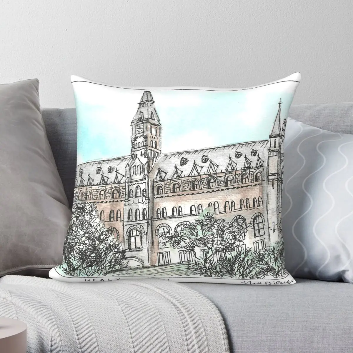 Healy Hall Pillowcase Polyester Linen Velvet Creative Zip Decorative Pillow Case Sofa Cushion Case