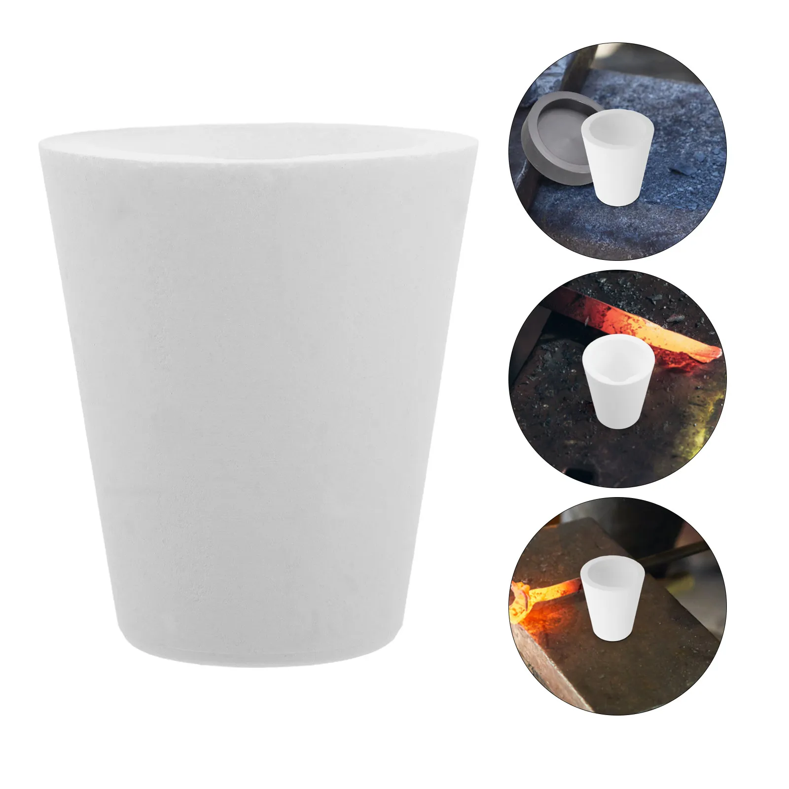 High Purity Small Quartz Crucible High Temperature Metal Melting Mold for Casting Smelting Lab Furnace Silver Copper Aluminum