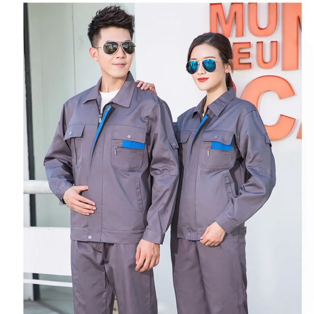 Heavy Duty Mechanics Workwear Suit Breathable Anti Fouling Protective Gear For Construction Factory Workshop Workers