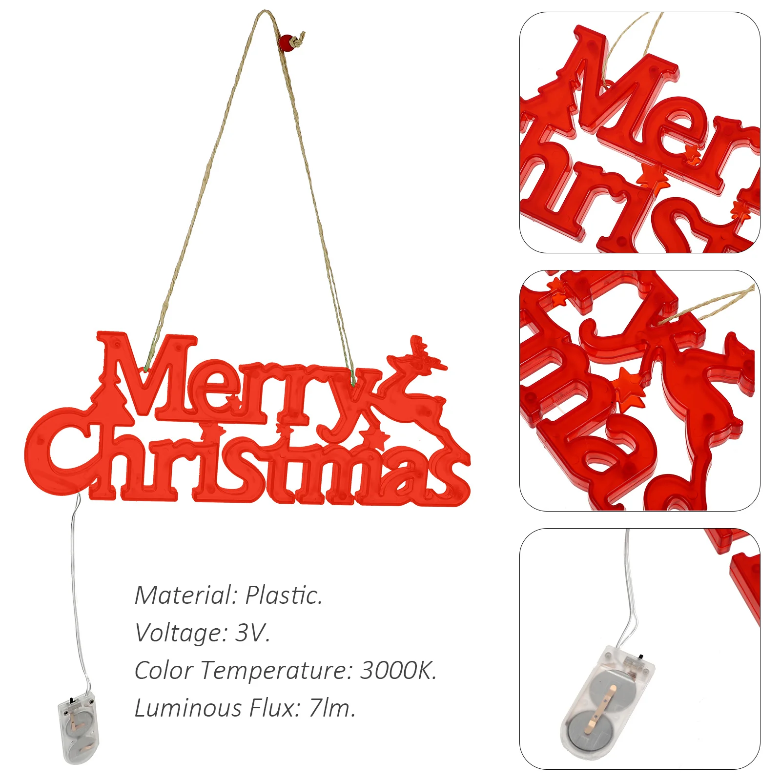 

Christmas Garland Light Board with Creative Letter Design for Holiday Decor Hanging Light Festive Atmosphere Lighting Xmas